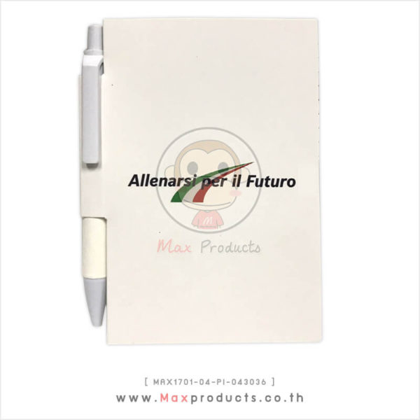 Post It + ปากกา Allenarsi per สีขาว ขนาด 8.4 x 10.5 cm รหัส MAX1701-04-PI-043036