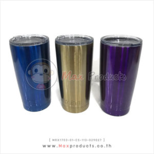 แก้วสแตนเลส YETI 20 oz สีพื้ิน ทอง , น้ำเงิน , ม่วง ขนาด 8.5 x 17.5 cm