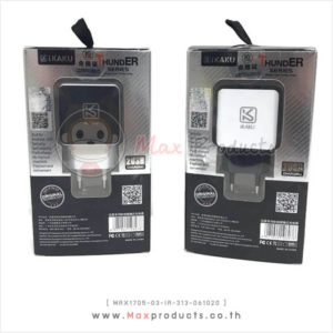 Adapter Plug 2 USB (ขาแบน) สีแดง , เหลือง ขนาด 2 x 7.5 cm MAX1705-03-IA-313-061018 (1)