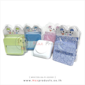 Post It ต่อเนื่อง (สุญญากาศ) สี เขียว , ฟ้า (ไม่มีลาย) ชมพู , ม่วง (มีลาย) MAX1705-04-PI-022001