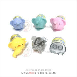 กบเหลาดินสอ ช้างน้อย สีฟ้า , เขียว , เหลือง , ชมพู ,เทา ขนาด 4 x 6 cm MAX1705-02-BP-218-011003
