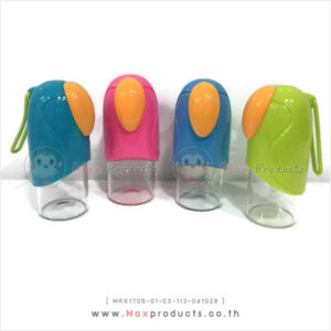 กระบอกน้ำแก้ว + หูจับ + ฝาปิดนก สีเขียวอมฟ้า , ชมพู , ฟ้า , เขียว รหัส MAX1705-01-CS-113-041028