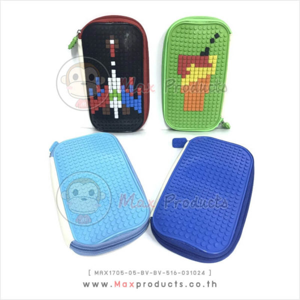 กระเป๋าสตางค์ทรงยาว + Jigsaw puzzle สีน้ำเงิิน , ดำ , เขียว , ฟ้า ขนาด 10 x 20 cm MAX1705-05-BV-BV-516-031024