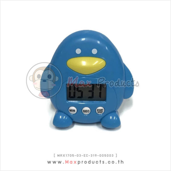 นาฬิกา แพนกวิน สีฟ้า ขนาด 6 x 7 cm MAX1705-03-EC-319-005003