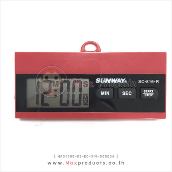 นาฬิกา แม่เหล็ก สีแดง ขนาด 4 x 8 cm MAX1705-03-EC-319-005004