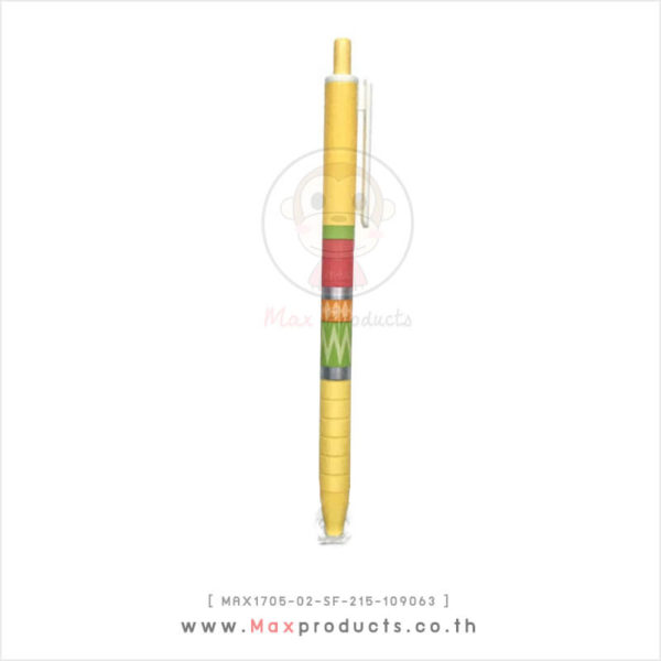 ปากกาลูกลื่นลายกราฟิก สีเหลือง MAX1705-02-SF-215-109063