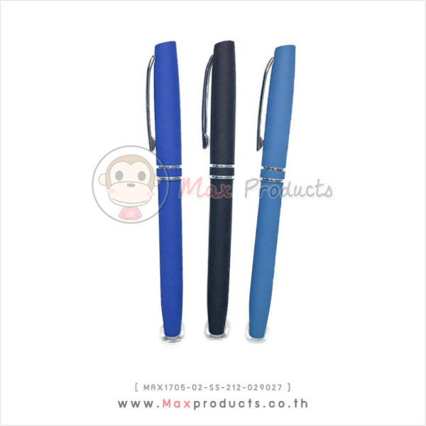 ปากกาเหล็ก (สีีด้าน) สีฟ้าเข้ม , ฟ้า , ดำ MAX1705-02-SS-212-029027