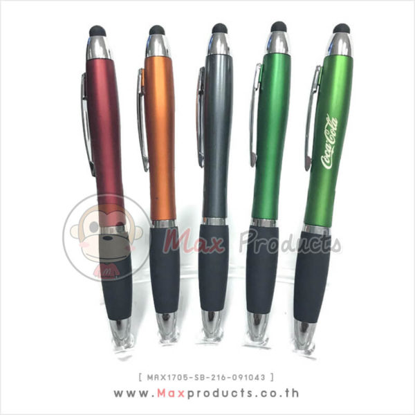 ปากกาแฟชั่น+หัวทัชสกรีน(ฝาปิด)+บางหุ้มปลายปากกา MAX1705-SB-216-091043
