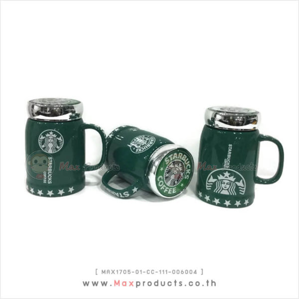 แก้วเซรามิค Starbuck ทึบลาย สีเขียว MAX1705-01-CC-111-006004