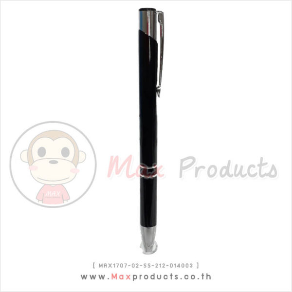 ปากกาเหล็ก พรีเมี่ยม แท่งสีดำสลับสีเงิน MAX1707-02-SS-212-014003