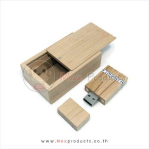 USB flash drive พรีเมี่ยม งานไม้ + กล่อง (004001)
