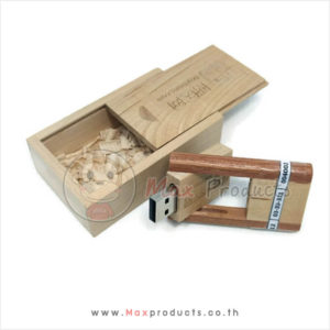 USB flash drive พรีเมี่ยม งานไม้ + กล่อง (004002)