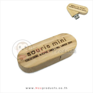 USB flash drive พรีเมี่ยม งานไม้ แบบหมุน