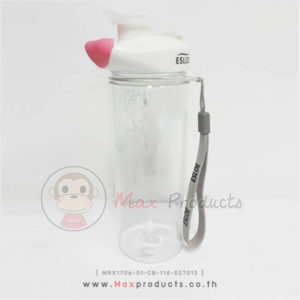 กระบอกน้ำพลาสติกใส นกแก้ว พรีเมี่ยม มีซิลิโคนรองปาก มีหูหื้ว MAX1706-01-CB-114-027013