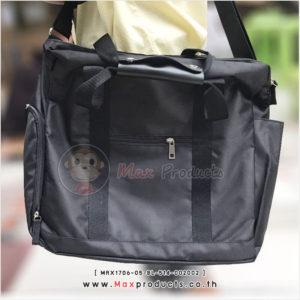 กระเป๋าเดินทาง พรีเมี่ยม สะพายข้าง สีดำ (002002)