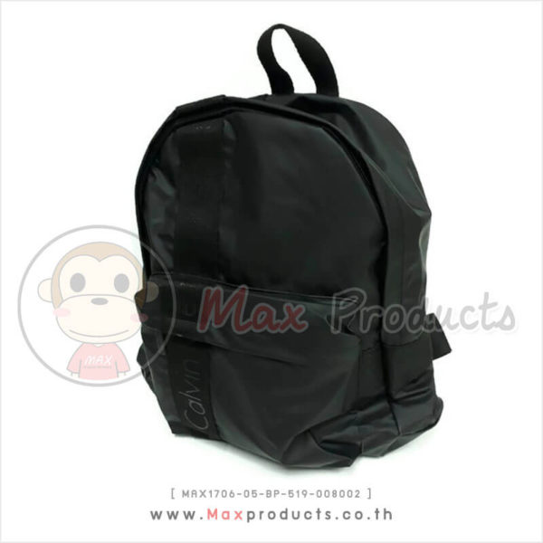 กระเป๋าเป้ พรีเมี่ยม ผ้ามัน สีดำ (008002)