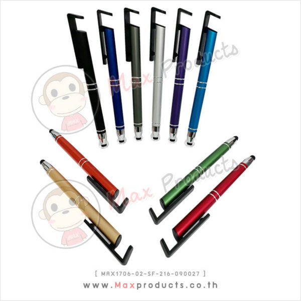 ปากกา พรีเมี่ยม 3 in 1 หัวปากกาวางโทรศัพท์ได้ ปลายปากกาทัชสกรีน (090027)