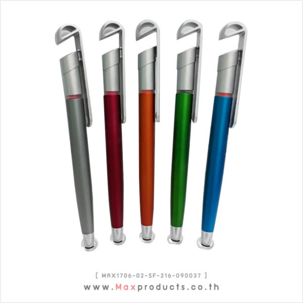 ปากกา พรีเมี่ยม 3 in 1 หัวปากกาวางโทรศัพท์ได้ ปลายปากกาทัชสกรีน (090037)