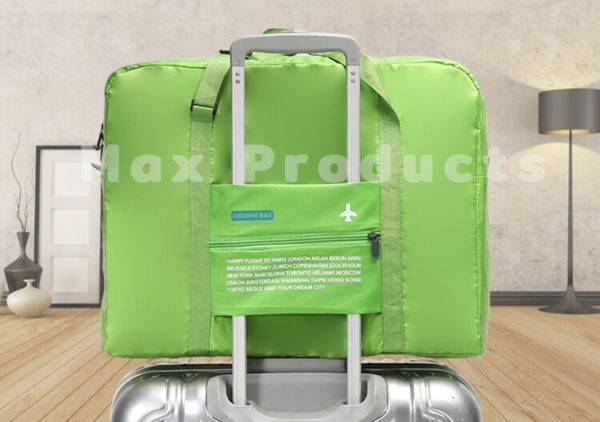 กระเป๋าเดินทางพับได้ พรีเมี่ยม รุ่น 1 colour เสียบคันชักได้ ผ้ากันน้ำ image2