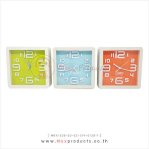 นาฬิกาแขวน พรีเมี่ยม โต๊โต ทรงสี่เหลี่ยม กรอบสีขาว