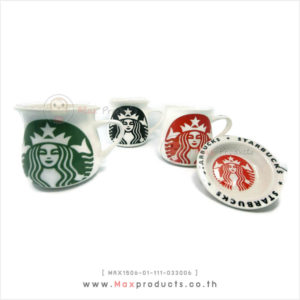 แก้วเซรามิค starbuck พรีเมี่ยม ฝาเป็นจานรองแก้วได้