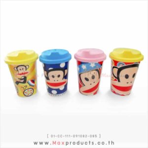 แก้วเซรามิค พรีเมี่ยม Paulfrank ฝายางซิลิโคน