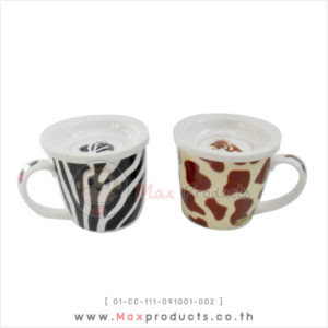 แก้วเซรามิค พรีเมี่ยม ZooZoo ลายยีราฟ ม้าลาย