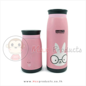 กระบอกน้ำสแตนเลสเก็บอุณหภูมิ พรีเมี่ยม Twine Friend ลายกระต่าย