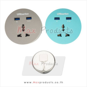 หัวปลั๊ก พรีเมี่ยม M07 ปลั๊กทรงกลม เก็บสายได้ในตัว