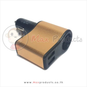 คาร์ชาร์จ พรีเมี่ยม 2 USB สี ทอง