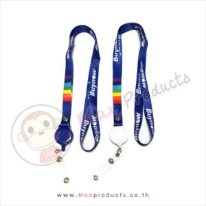 สายคล้องคอ ปลายสีรุ้ง ไว้คล้องคอ เพื่อติดบัตร