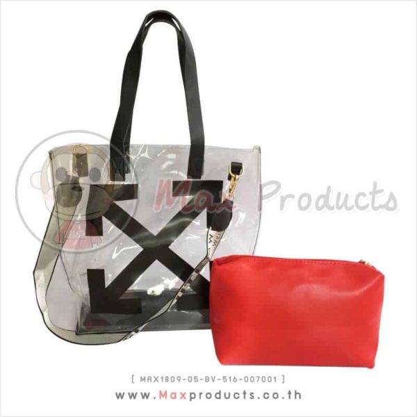 กระเป๋าอเนกประสงค์พลาสติกใส หนัง PVC (007001)