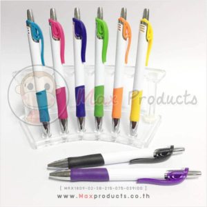 ปากกาลูกลื่น คลิปโค้งสี (046IDO)