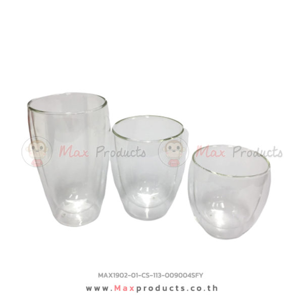 แก้วน้ำ 2 ชั้น (premium Borosilicate glass) 009004SFY