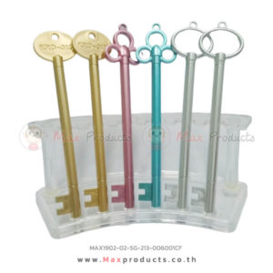 ปากกาเจล ทรงพวงกุญแจ สี ทอง ชมพู ฟ้า เงิน 006001CF