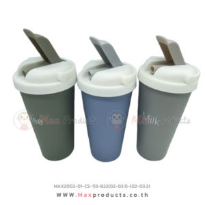 แก้วน้ำมีฝาปิดสีขาว Coffee / water / milk