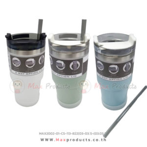 แก้วสแตนเลส Yeti (3 way option LID ) พร้อมหลอด