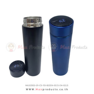 กระบอกน้ำสแตนเลส 480 ML ทรงสูง บอกอุณภูมิ